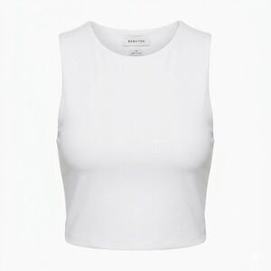 Babaton White Cropped Tank Top